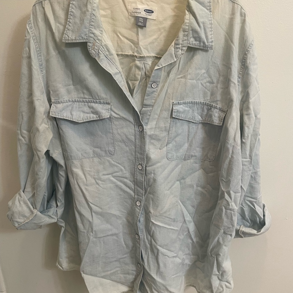 Old Navy Light Denim Button-Up Shirt